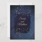 Einladung zur Hochzeit der Burgund Navy (Rückseite)