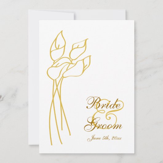 Einladung zur Hochzeit der Calla Lily (Rückseite)