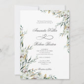 Einladung zur Hochzeit der Eukalyptusblüte (Vorderseite)