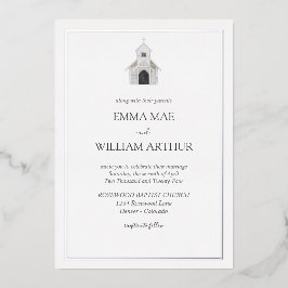 Einladung zur Hochzeit der Foil Classic Church