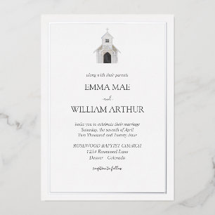 Einladung zur Hochzeit der Foil Classic Church