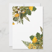 Einladung zur Hochzeit der gelben Blüte (Rückseite)