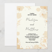 Einladung zur Hochzeit der Golden Floral (Vorne/Hinten)