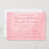 Einladung zur Hochzeit der hellrosa Rose (Rückseite)