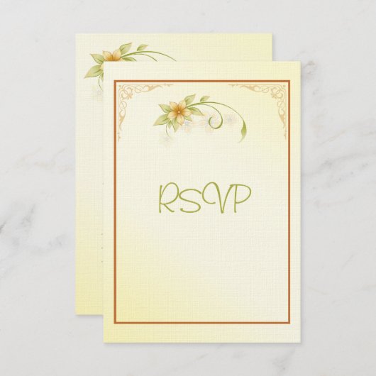 Einladung zur Hochzeit der lässigen Frühlingsflora (Vorne/Hinten)