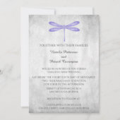 Einladung zur Hochzeit der lila Libelle (Vorderseite)