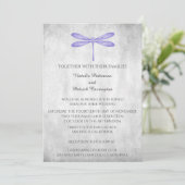 Einladung zur Hochzeit der lila Libelle (Stehend Vorderseite)