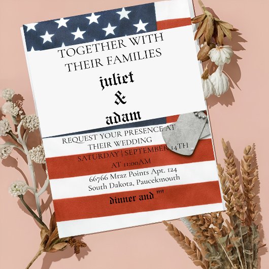 Einladung zur Hochzeit der Militäruniversitären Ar