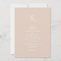 Einladung zur Hochzeit der Minimalistischen blass-