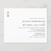 Einladung zur Hochzeit der Minimalistischen Schwar (Vorderseite)