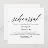 Einladung zur Hochzeit der Probe (Vorne/Hinten)