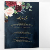 Einladung zur Hochzeit der Red Navy in Burgund (Innen Erste Seite)