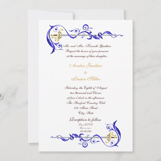 Einladung zur Hochzeit der regulären Navy (Rückseite)