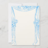 Einladung zur Hochzeit der Vintagen Blauen Kirche (Rückseite)