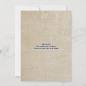 Einladung zur Hochzeit der Vintagen Navy durch den (Rückseite)