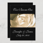 Einladung zur Hochzeit der weißen Rose (Vorne/Hinten)