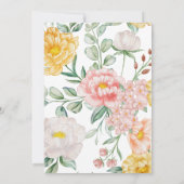 Einladung zur Hochzeit der White Yellow Blume Arch (Rückseite)