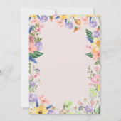 Einladung zur Hochzeit der Wildblume (Rückseite)