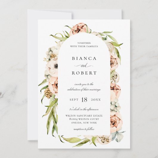 Einladung zur Hochzeit des Botanischen Waldes (Vorderseite)