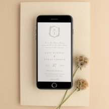 Einladung zur Hochzeit des botanischen Wappen