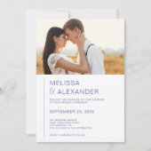 Einladung zur Hochzeit des Fotos mit schick-schick (Vorderseite)