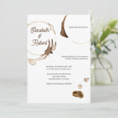 Einladung zur Hochzeit des Kaffees (Stehend Vorderseite)