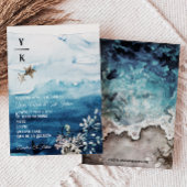 Einladung zur Hochzeit des Rustikalen Ozeans