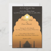 Einladung zur Hochzeit des Taj Mahal Sunset (Vorderseite)