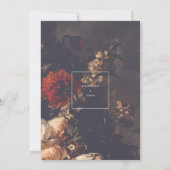 Einladung zur Hochzeit Dunkle Moody Herbst Floral  (Rückseite)