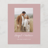 Einladung zur Hochzeit Dusty Rose Einfach Flyer (Hinten)