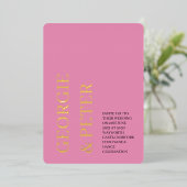 Einladung zur Hochzeit - echter Foil Text Soft Pin (Stehend vorne)