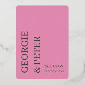 Einladung zur Hochzeit - echter Foil Text Soft Pin (Rückseite)