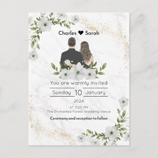 Einladung zur Hochzeit: Eine Blumenmesse (Vorderseite)