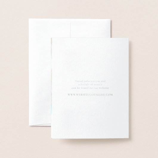 Einladung zur Hochzeit eines tropischen Reisepasse (Rückseite mit Umschlag)