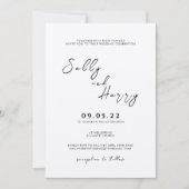 Einladung zur Hochzeit einfach (Vorderseite)