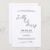 Einladung zur Hochzeit einfach (Vorne/Hinten)