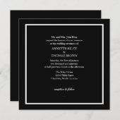 Einladung zur Hochzeit | Einfach IV |schwarz (Vorne/Hinten)