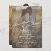 Einladung zur Hochzeit | Einfach mit weißem Text (Vorne/Hinten)