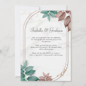 Einladung zur Hochzeit - Einfaches Blumendesign (Rückseite)