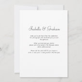 Einladung zur Hochzeit - Einfaches Schmetterlingsd (Rückseite)