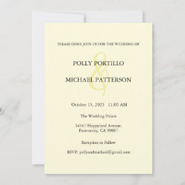 Einladung zur Hochzeit, Einladung zur klassischen 