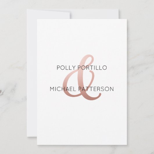 Einladung zur Hochzeit, Einladung zur klassischen (Rückseite)