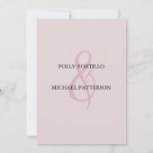 Einladung zur Hochzeit, Einladung zur klassischen  (Rückseite)