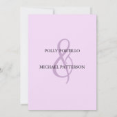 Einladung zur Hochzeit, Einladung zur klassischen  (Rückseite)