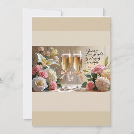 Einladung zur Hochzeit - elegant. (Vorderseite)