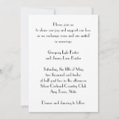 Einladung zur Hochzeit, elegant schwarz und silber (Rückseite)