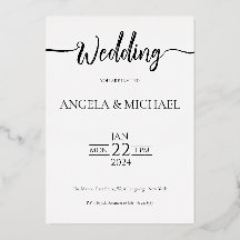 Einladung zur Hochzeit Elegante Kalligraphie