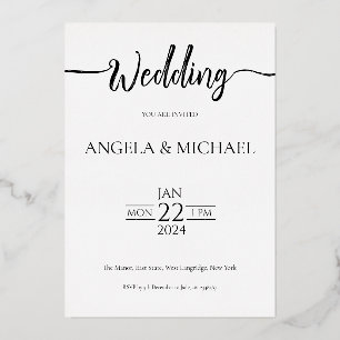 Einladung zur Hochzeit Elegante Kalligraphie