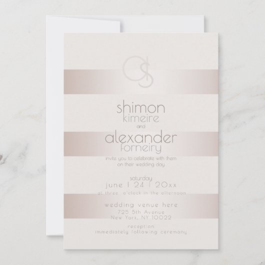 Einladung zur Hochzeit | Elegante Moderne Perle (Vorderseite)