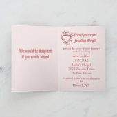 Einladung zur Hochzeit, eleganter Rahmen für das H (Innenseite)